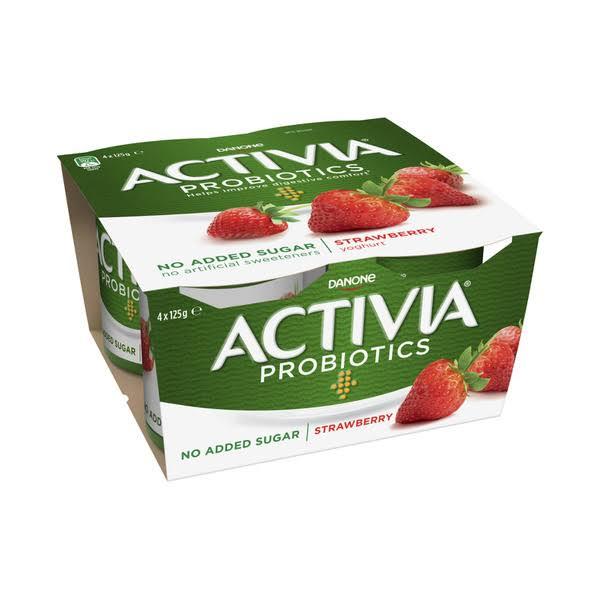 Activia Probiotic Strawberry Yoghurt 4 Pack