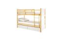 Elisha Solid Pine Bunk Bed With Storage - White and Natural