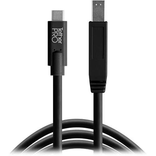 Tether Tools TetherPro USB Type-C Male to USB Type-B 3.0 Male Cable 4.6m (Black)