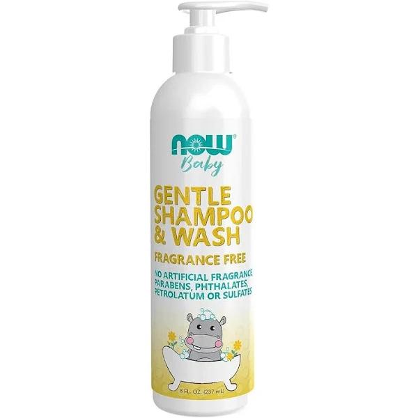 Now Foods Gentle Shampoo and Wash - Fragrance Free - 8 fl oz (237 ml)