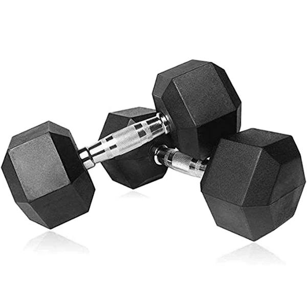 Kingkong Fitness Premium Rubber Hex Dumbbell-32.5KG Pair