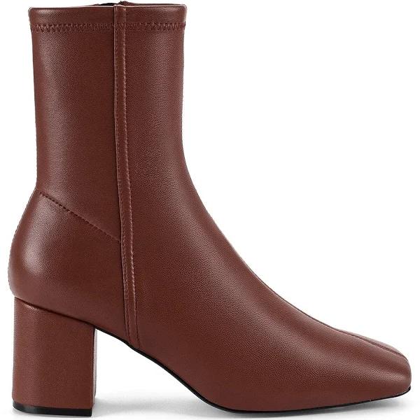 Siren Women's Juan II Sock Boots - Rust Stretch Leather 39