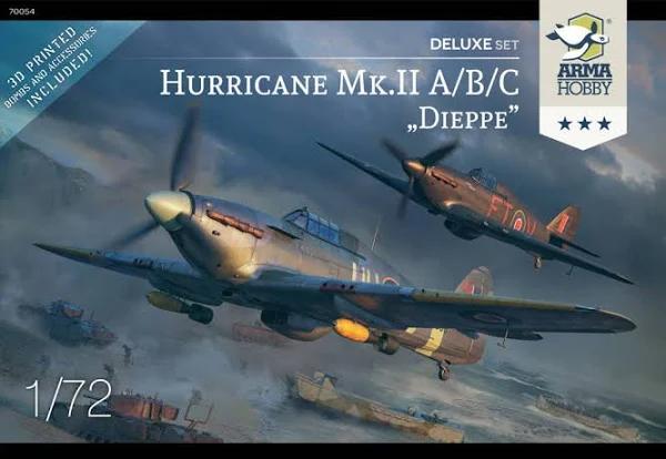 ARMA Hobby 1/72 Hurricane MK II A/B/C Dieppe Deluxe Set Plastic Model Kit [70054]