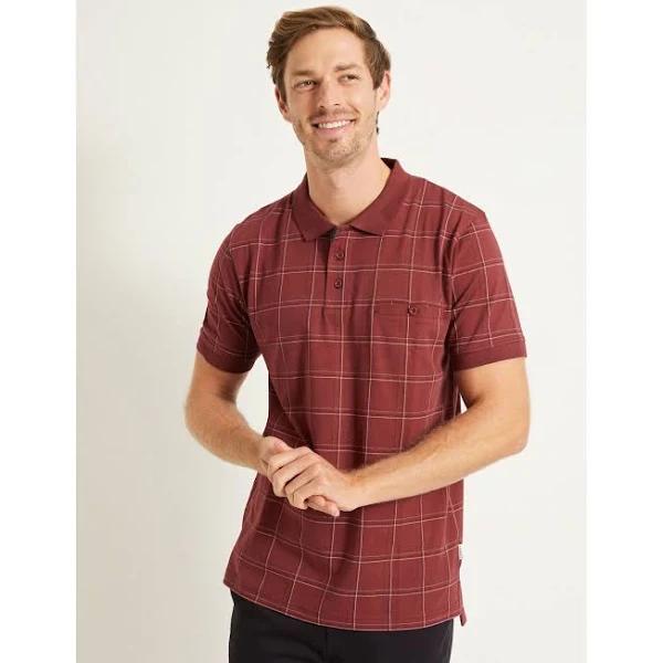 Rivers Double Check Print Jersey Polo - Size S - Mens