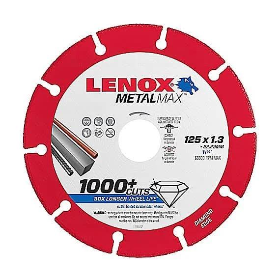 Lenox 1985492 125 x 22.2 x 1.3mm Metal Max Diamond Blade