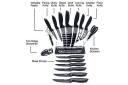 Knife Set with Block and Sharpener (17 Piece)