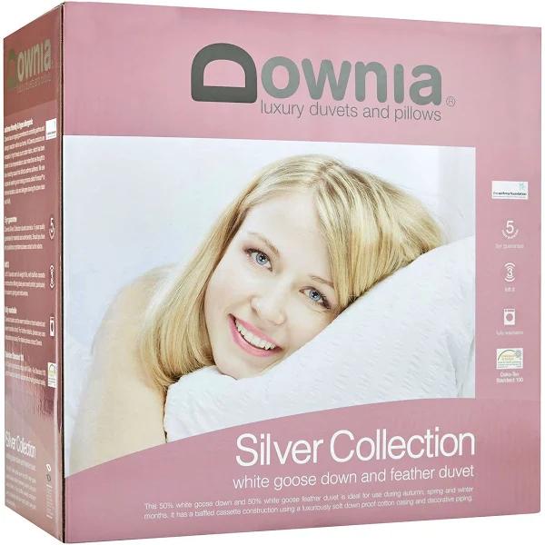 Downia Silver Collection White Goose Down and Feather Duvet-Double