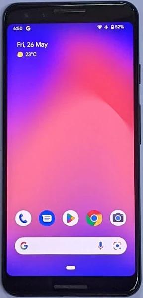 Google Pixel 3 - 4G smartphone - RAM 4 GB / Internal Memory 128 GB - OLED display - 5.5" - 2160 x 1080 pixels - rear camera 12.2 MP - 2x front cameras 8 MP, 8 MP - just black