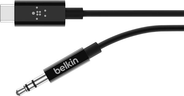 Belkin Rockstar 3.5mm Audio Cable with USB-C Connector (1.8m) - Black