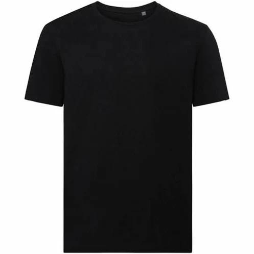 Russell Mens Pure Organic Short-Sleeved T-Shirt Black M Cotton Mens T-Shirt