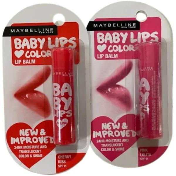 Maybelline New York Baby Lips Color Balm - Pink Lolita + Cherry Kiss