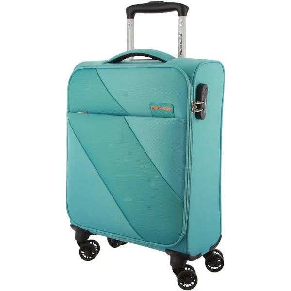 Pierre Cardin Soft Shell 4 Wheel Suitcase - Cabin - Turquoise/Aqua