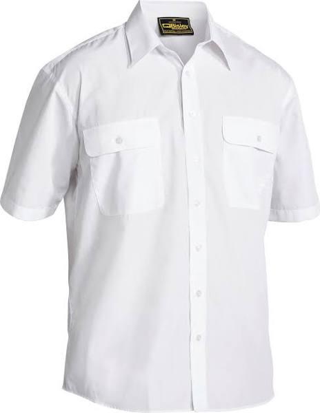 Bisley Permanent Press Shirt Short Sleeve (BS1526) White / 6XL