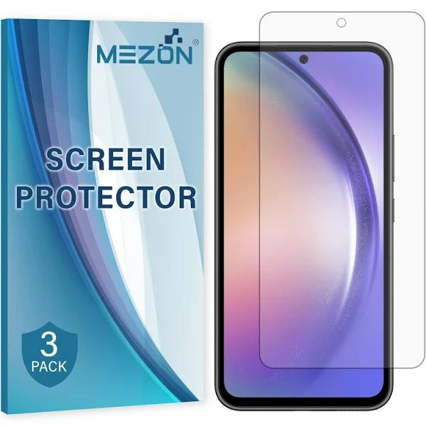 [3 Pack] MEZON Samsung Galaxy A54 5G Premium Hydrogel Clear Edge-to-Edge Full Coverage Screen Protector Fingerprint Sensor Film