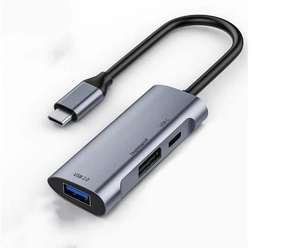 3 in 1 USB Hub C Hub to USB 2.0 Hub DisplayPort PD Adapter Dock For Macbook Pro USB-C Type C 3.1 Splitter 3 Port USB C Hub