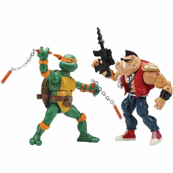 Teenage Mutant Ninja Turtles Classic Collection 6" Mikey VS Bebop 2 Pack