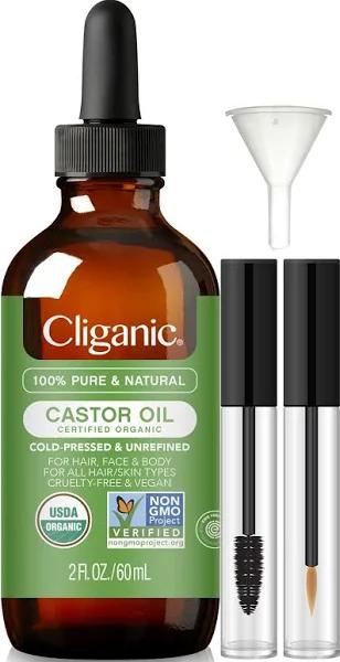 Cliganic, Organic Castor Oil, 2 fl oz (60 ml)