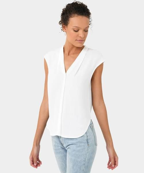 Forcast Women's Adelaide V-Neck Cap Sleeve Top