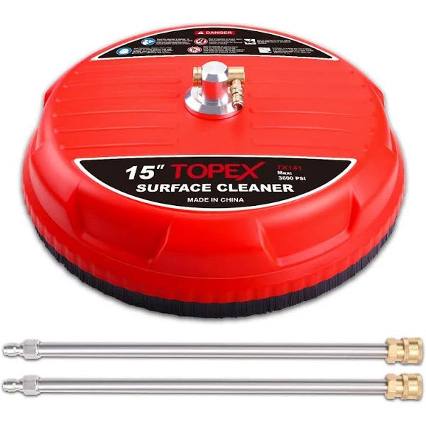 TOPEX 15" Surface Cleaner For Pressure Washer Quick Connector Up to 3600 PSI