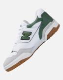 New Balance White & Green 550 Sneakers