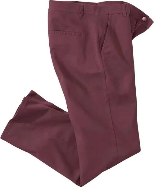 Atlas For Men Mens Stretch Chinos (Burgundy) (28R)