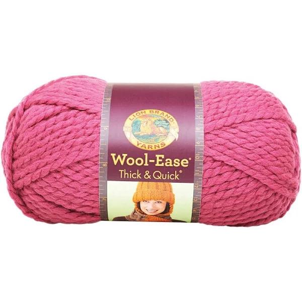 Lion Brand Wool-Ease Thick & Quick Yarn-raspberry