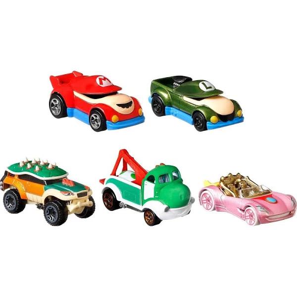 Hot Wheels Character Cars 5 Pack - Super Mario