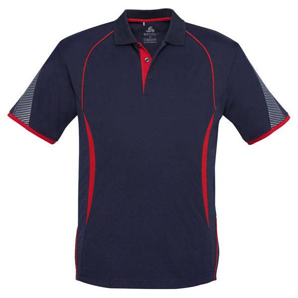 Biz-Collection-P405MS-Razor-Mens-Sports-Polo Navy/Red / XL