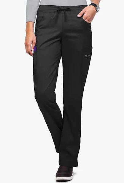 UA Flex2 Flat Front Cargo Scrub Pants - XL - Black