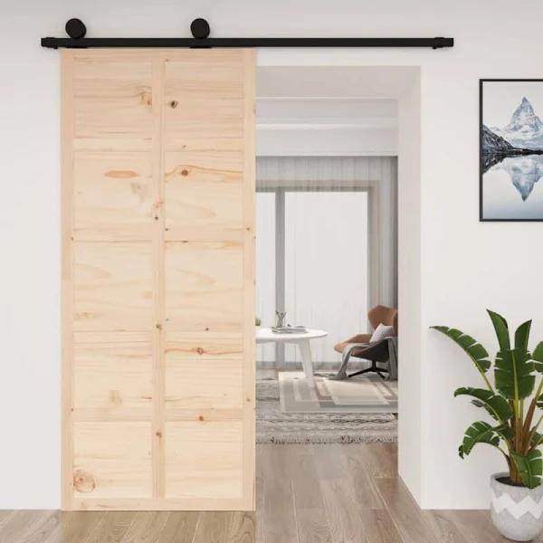 Barn Door 90x1.8x214 cm Solid Wood Pine vidaXL