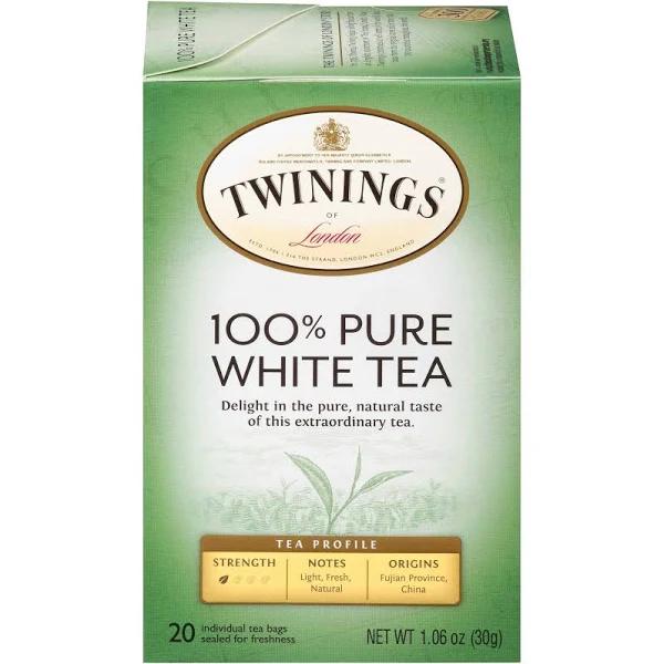 Twinings of London Fujian Chinese Pure White Tea : Box of 20 Tea Bags