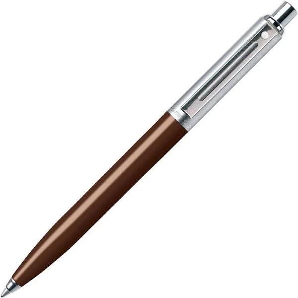 Sheaffer Sentinel Nickel Plate Trim Ballpoint Pen - Coffee Bean