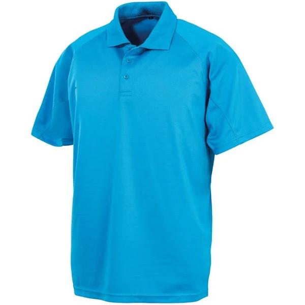 Spiro Unisex Adults Impact Performance Aircool Polo Shirt Ocean Blue M Polyester Polo Shirt