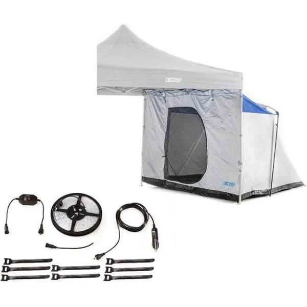 Adventure Kings Gazebo Hub Portable Tent 4WD Bundle With 4m 12V Led Camping Strip Light