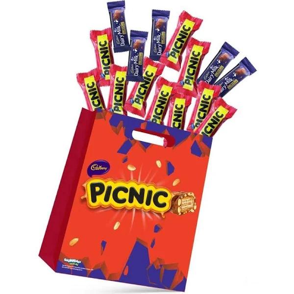 Cadbury 15pc Picnic Kids Showbag with Bite Size Dairy Milk & Picnic Chocolates