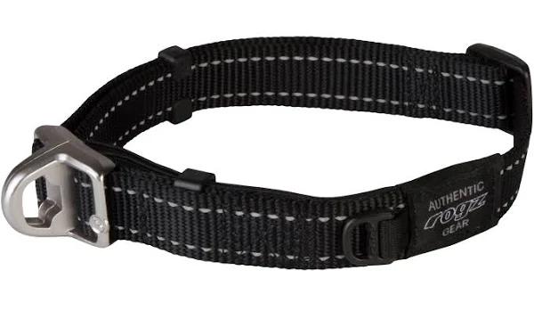 Rogz Safety Collar Black - Large