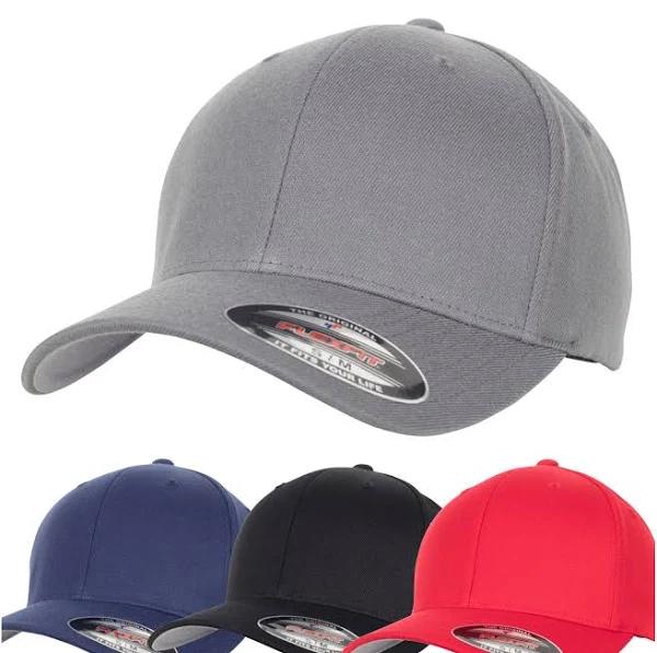 Flexfit Wool Blend Stretchable Baseball Unisex Cap Red L/XL