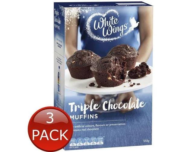 White Wings Muffin Mix Triple Chocolate 550g