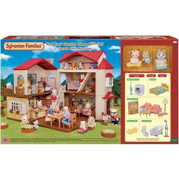 Sylvanian Families Red Roof Country Home Secret Attic Gift Set