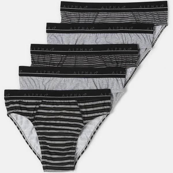 Kmart 5 Pack Alpha Attached Elastic Hipster Briefs in BlkgrystrpM, Price  History & Comparison