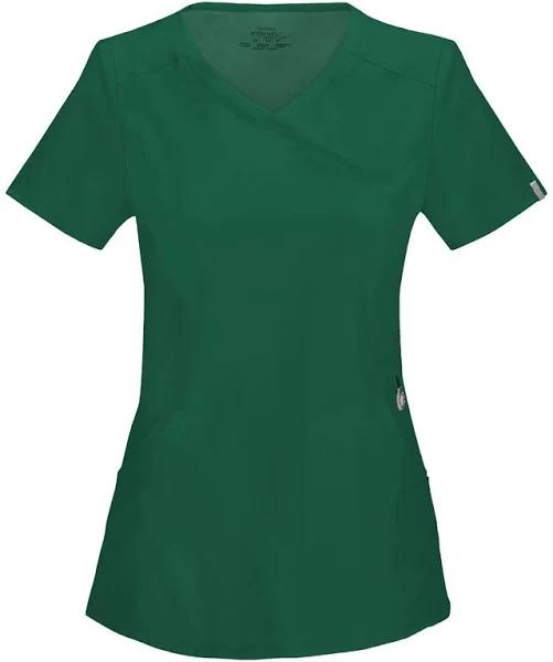 Cherokee Infinity 2625A Scrubs Top Womens Mock Wrap Hunter Green