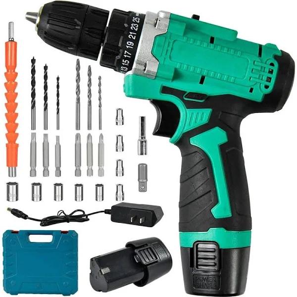 Yarra Supply 12V Cordless Electric Screwdriver Set w/ 2xRechargeable Battery Bits Sockets Kit