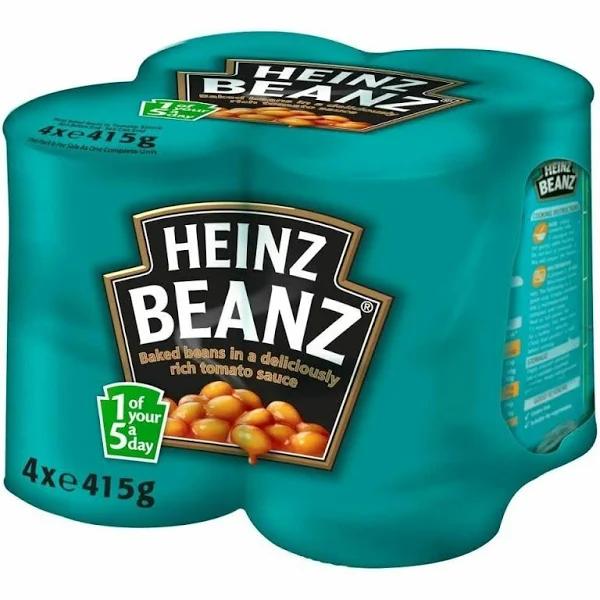 Heinz Baked Beanz in Tomato Sauce 4 x 415g