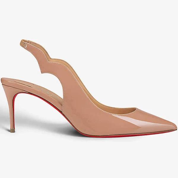 Christian Louboutin, Patent leather slingback pumps, Women, Beige, AU 3.5, Pumps