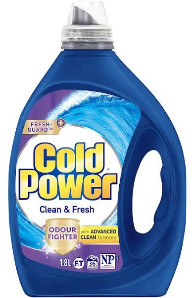 Cold Power Laundry Detergent Liquid Odour Fighter 1.8L