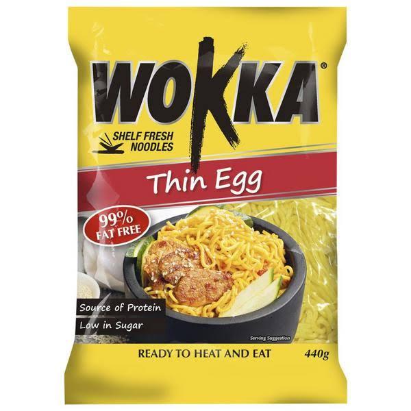 Wokka Thin 98% Fat Free Egg Noodles 440g