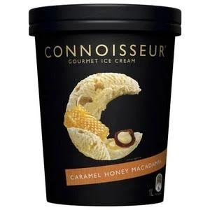 Connoisseur Caramel Honey Macadamia Gourmet Ice Cream Tub