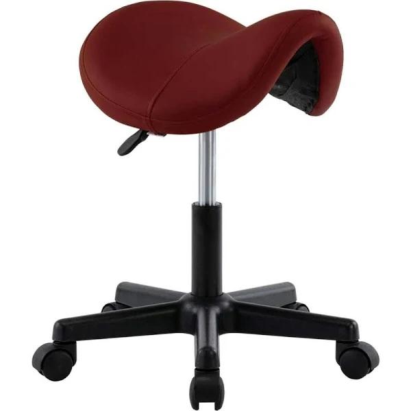 vidaXL Work Stool Wine Red Faux Leather