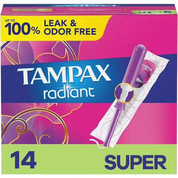 Tampax Radiant Tampons Regular Super - 14 CT