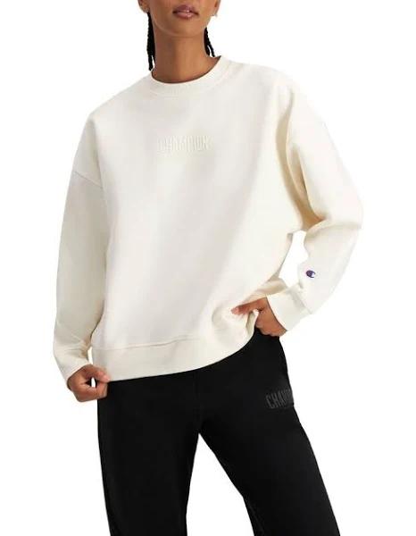 Champion Women's Rochester Base Crewneck White Ferrari - Size L